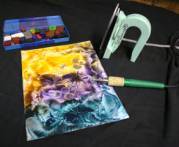 encaustic iron and wax painting