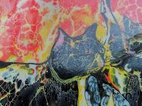 A54,  abstract art, art on canvas, jeannie zelos, acrylics, swipe pain