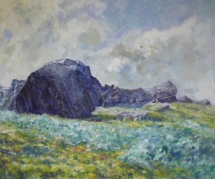 The Cow and Calf Rocks, afternoon effect