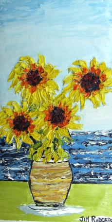 SUN FLOWERS BY THE SEA