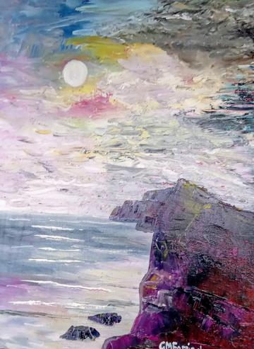 Sunset over the Welsh coast