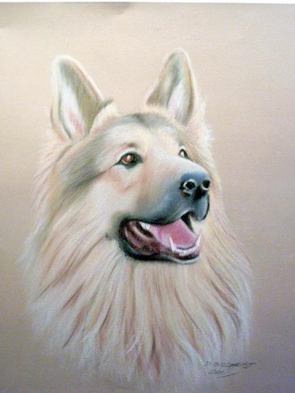 king pastel drawing