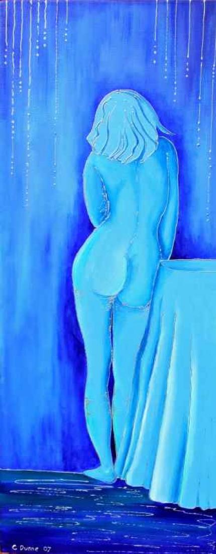 Standing in blue