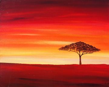 African Orange Sunset