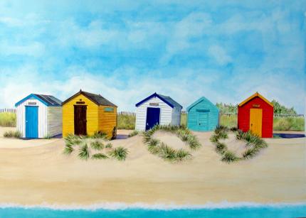 Southwold Huts and Sand Dunes