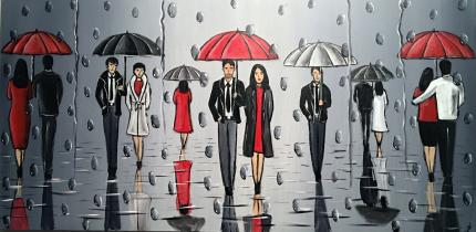 umbrellas and the rain - large