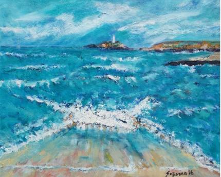 Godrevy Light house (Built 1858-1859)	  From Hayle