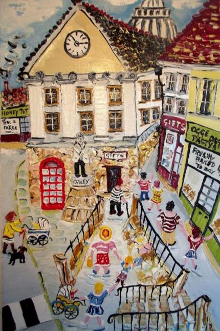 10to3  in penzance high street---OILS ON MY LARGE  CANVASE