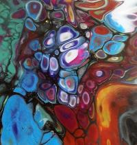 Resin coated abstract art. A21