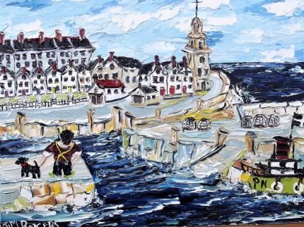 OUT IN PORTH LEVERN WITH MY DOG