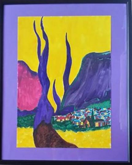 PARTICLE PLACE  -FRAMED ORIGINAL WATERCOLOUR (POEM INCLUDED)