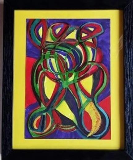 The Newtonian Delusion  Framed  Original watercolour (Poem Included)