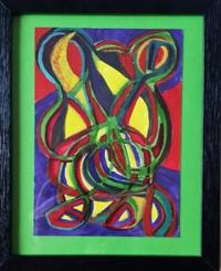 The Newtonian Delusion  Framed  Original watercolour (Poem Included)