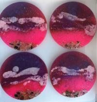 beach style resin coasters, table protectors, unique gifts c33