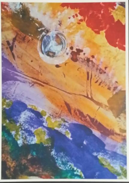 ORBS - UNFRAMED ABSTRACT A4 ARCHIVAL PRINT WITH SEPARATE POEM