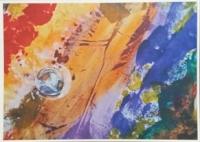 ORBS - UNFRAMED ABSTRACT A4 ARCHIVAL PRINT WITH SEPARATE POEM