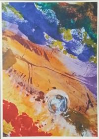 ORBS - UNFRAMED ABSTRACT A4 ARCHIVAL PRINT WITH SEPARATE POEM