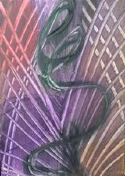 GEOMETRIC SWIRL - A5 WATERCOLOUR WITH SEPARATE POEM