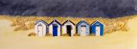 Beach Huts and Stormy Skies