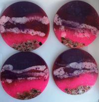 beach style resin coasters, table protectors, unique gifts c34
