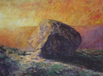 The Calf Rock at sunset     2015
