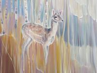 She Dreams, a deer abstract